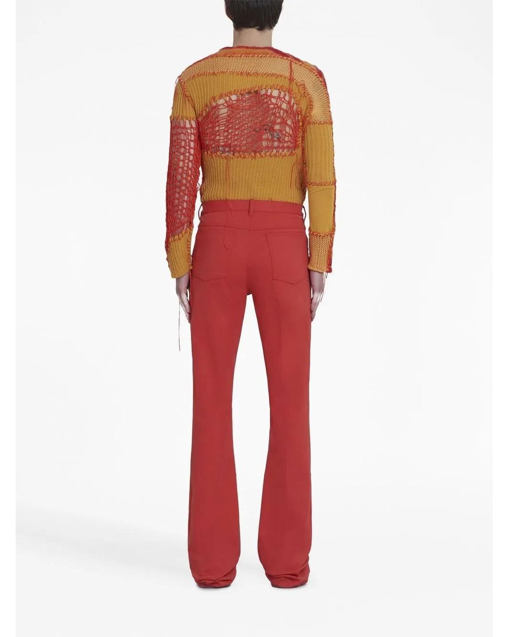 Marni Pressed-Crease Flared Trousers for men