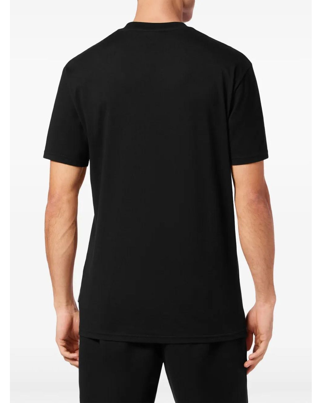 Philipp Plein Black Tiger-Print Logo-Patch T-Shirt for men