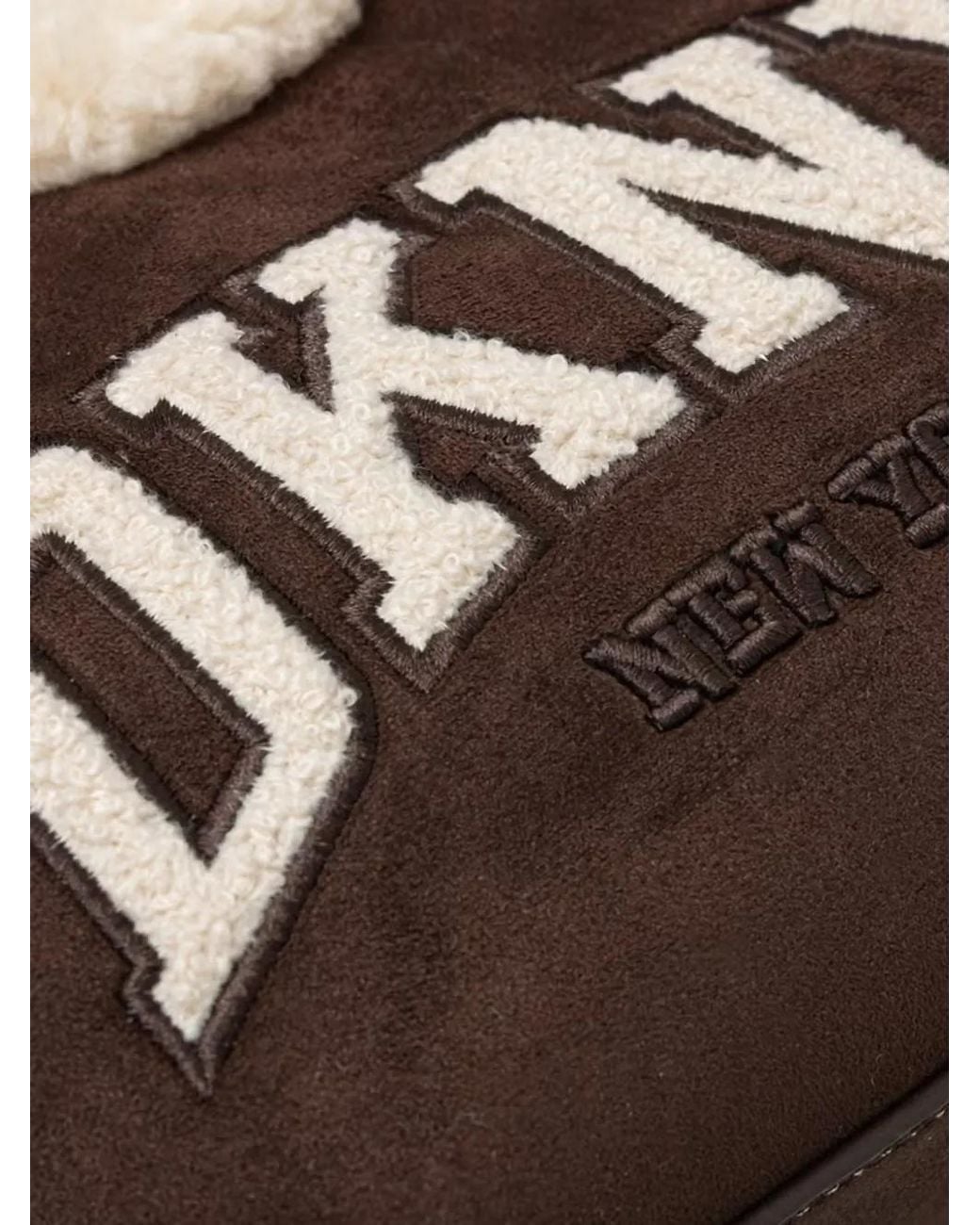 DKNY Brown Small Paula Logo-Patch Tote Bag