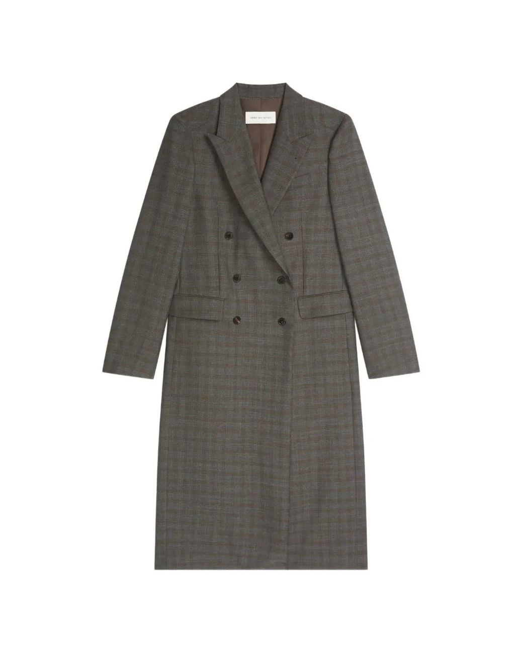 Dries Van Noten Gray Wool Tuxedo Coat