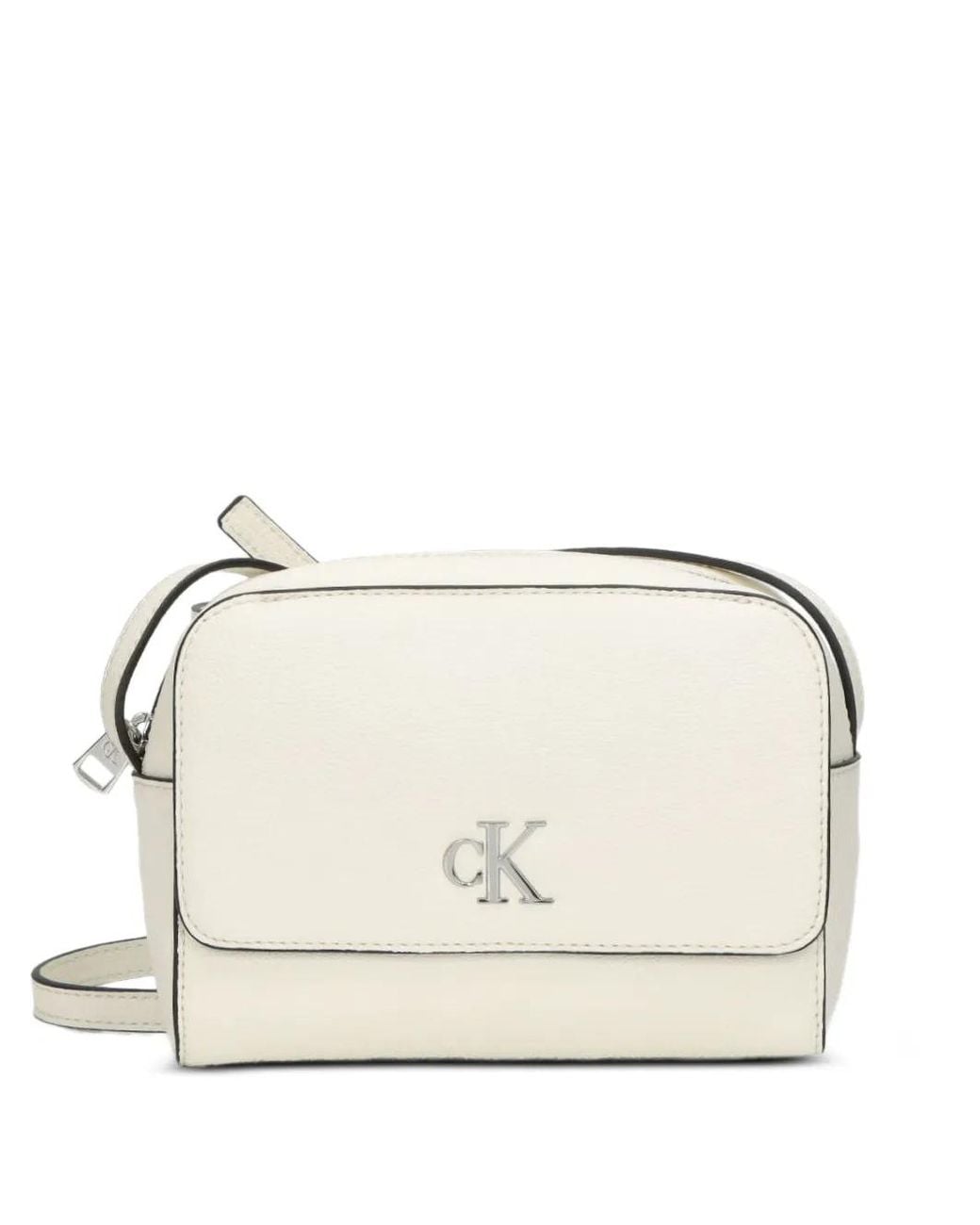 Calvin Klein Natural Logo-Plaque Crossbody Bag