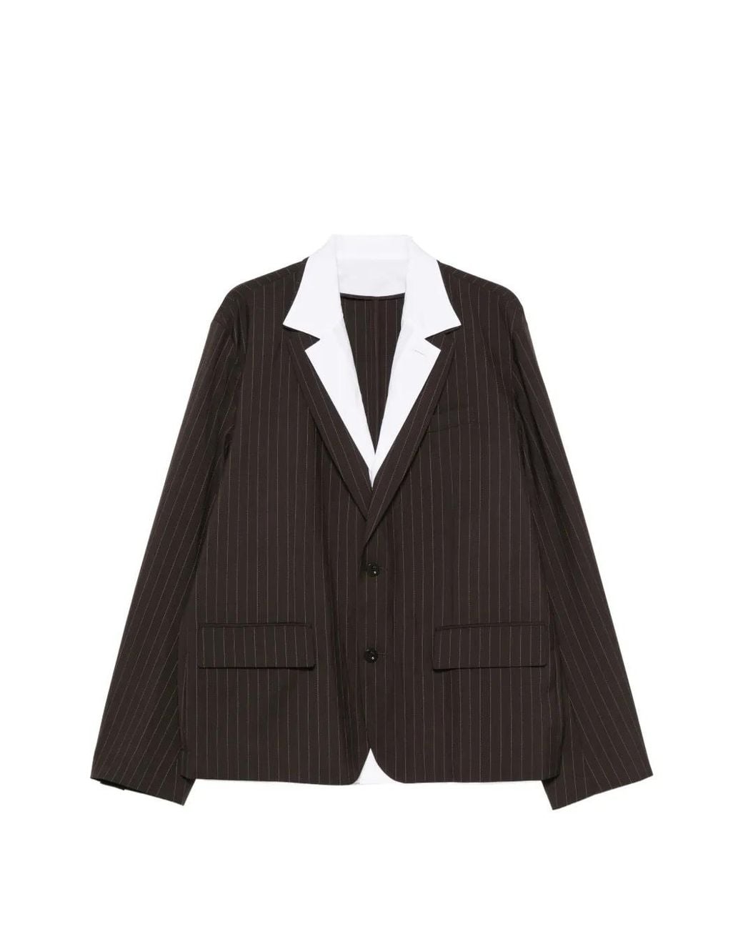 Sacai Gestreepte Blazer in het Black voor heren