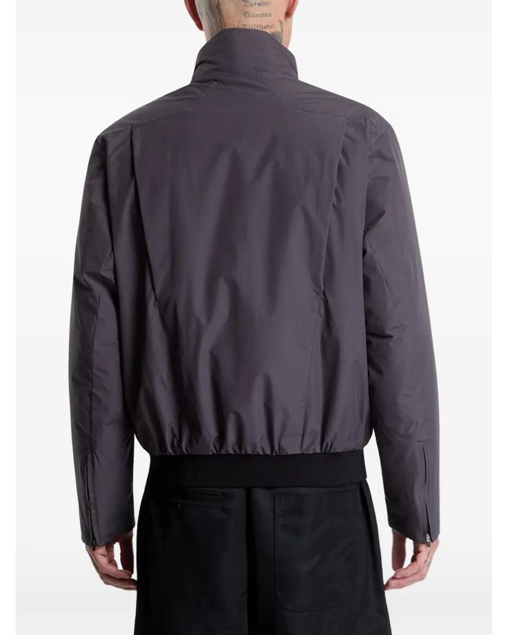 POUTNIK BY TILAK Black Continental Zip-Up Jacket for men