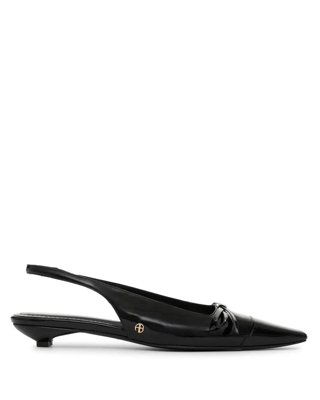 Anine Bing Black Zoey Slingback Pumps