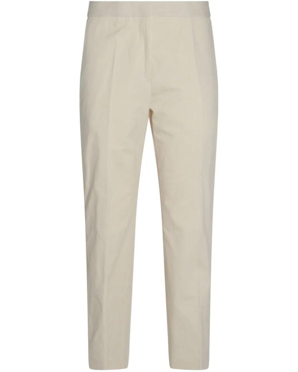 Jil Sander Natural Tapered Cotton Trousers