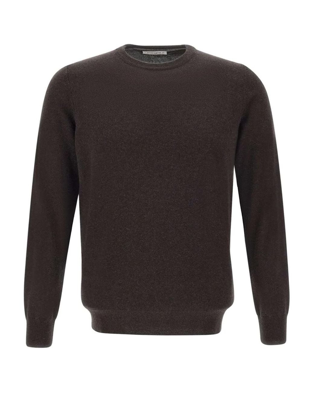 Kangra Gray Ribbed Crew-Neck Sweater for men
