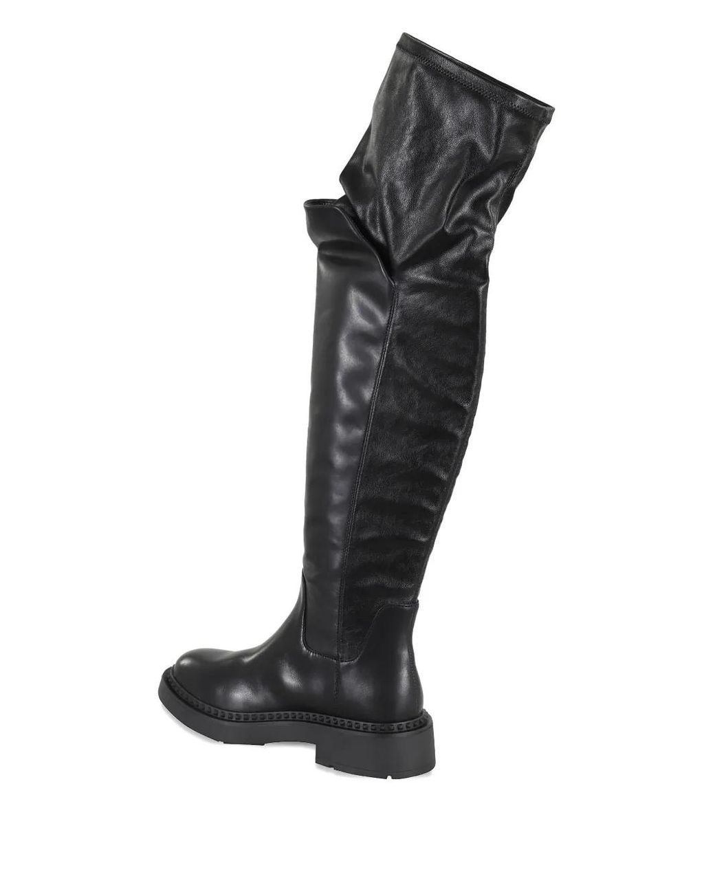 Ash Black Tall Leather Boots