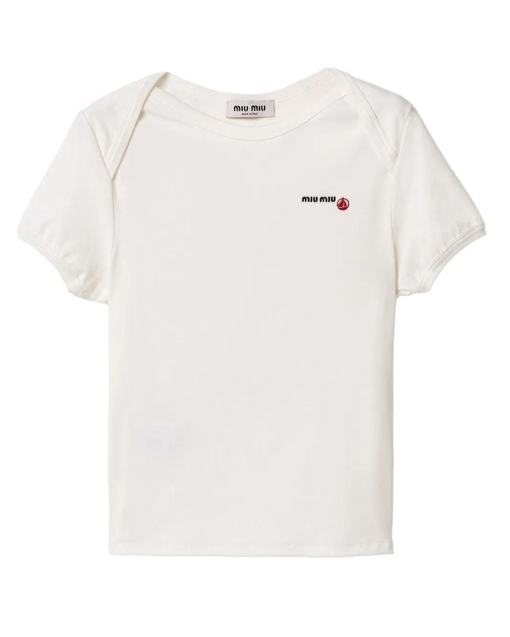 Miu Miu White X Petit Bateau Jersey T-Shirt