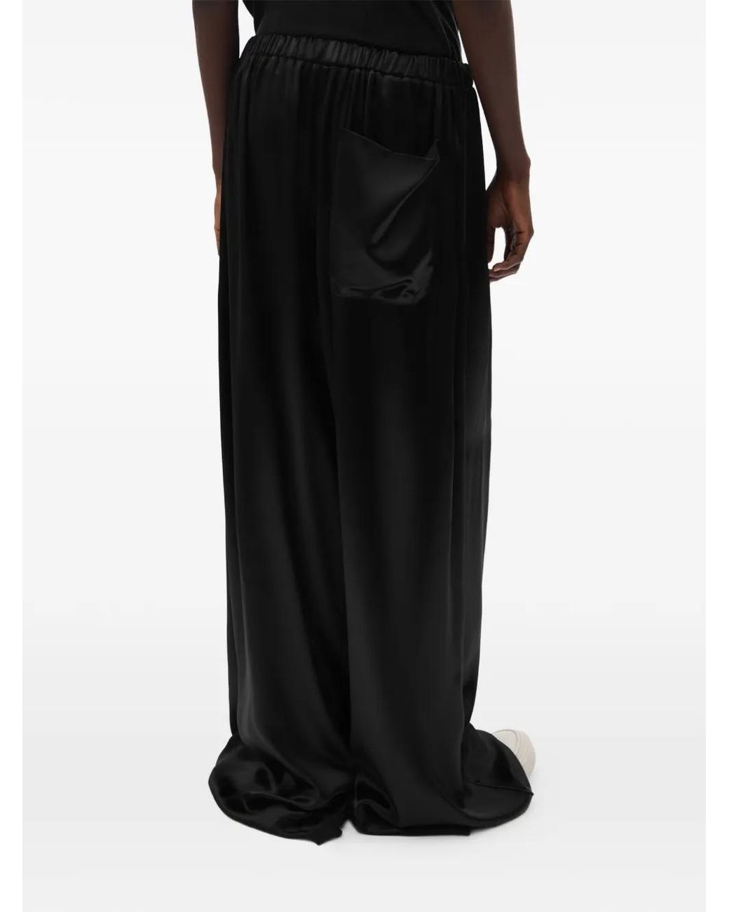 Ann Demeulemeester Black Sofi Shiny Satin Trousers