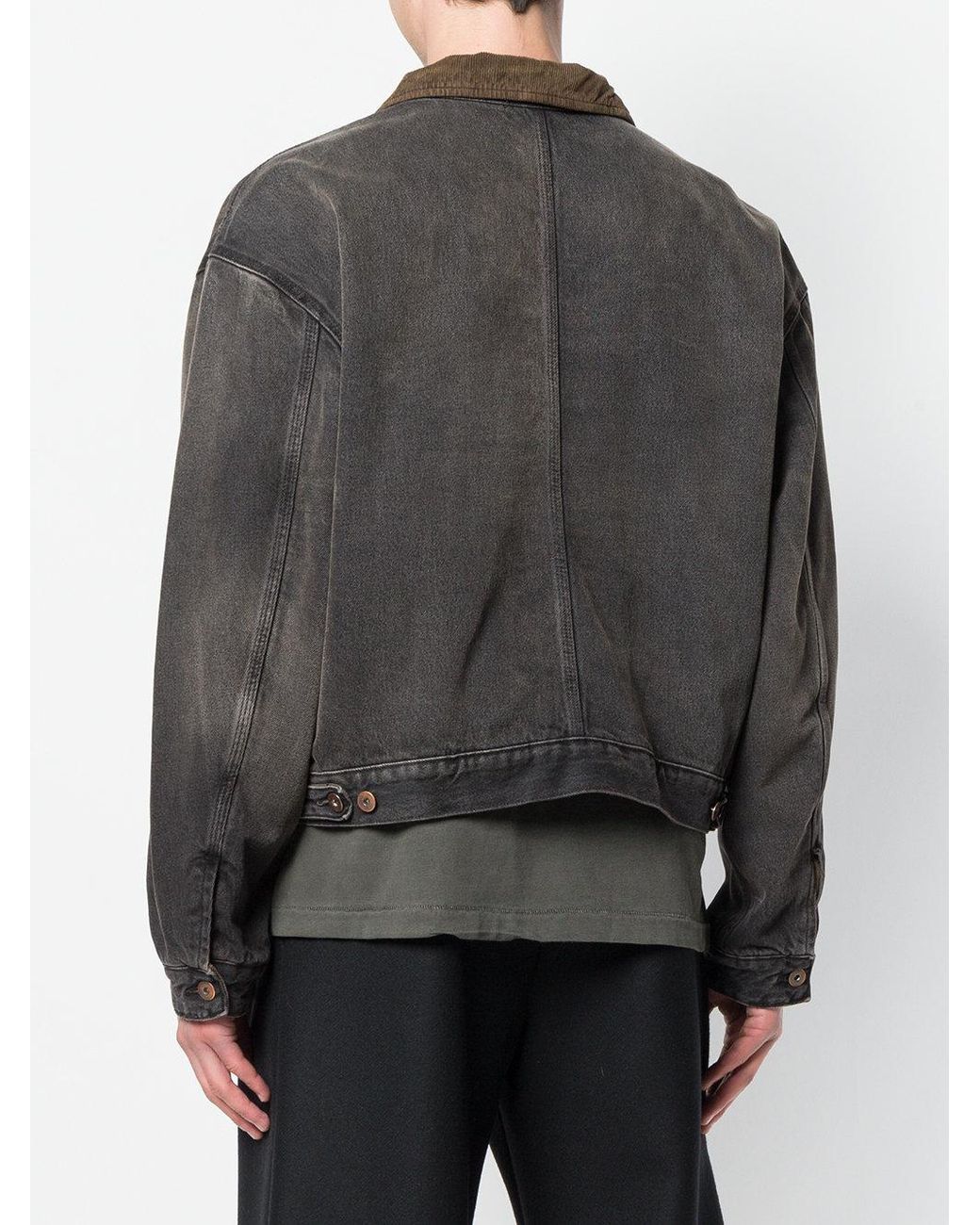 Yeezy Season 6 Denim Jacket in Black for Men | Lyst