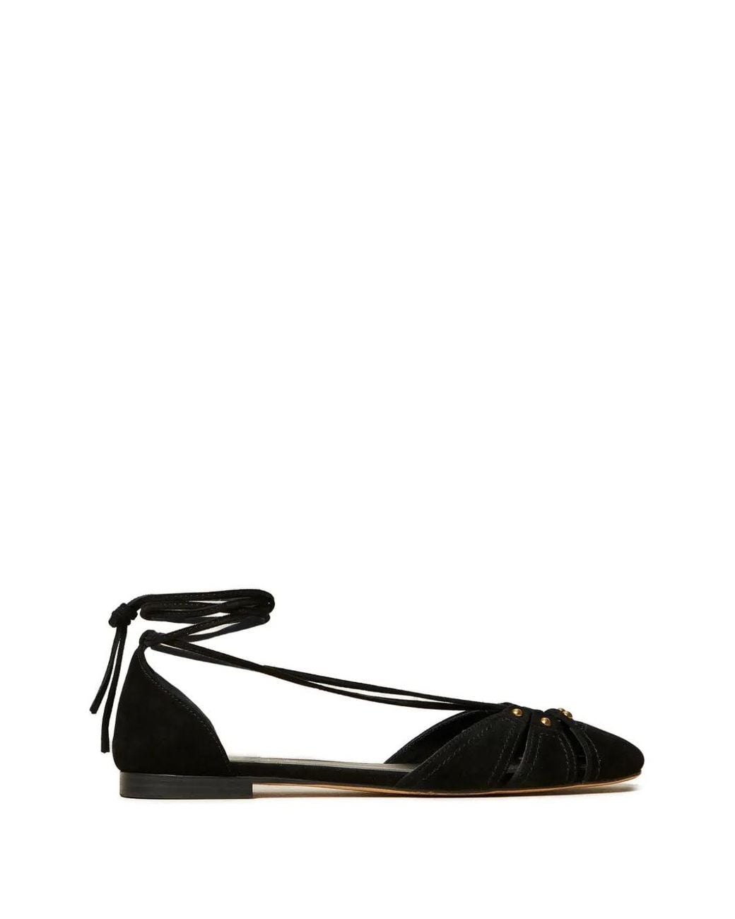Twinset White Suede Ballet Flats