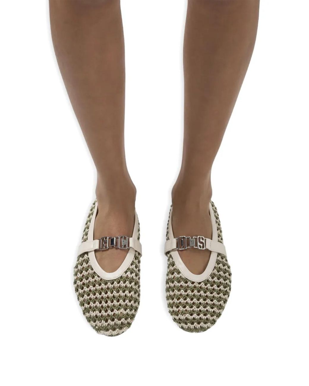 Gcds White Woven Ballet Flats