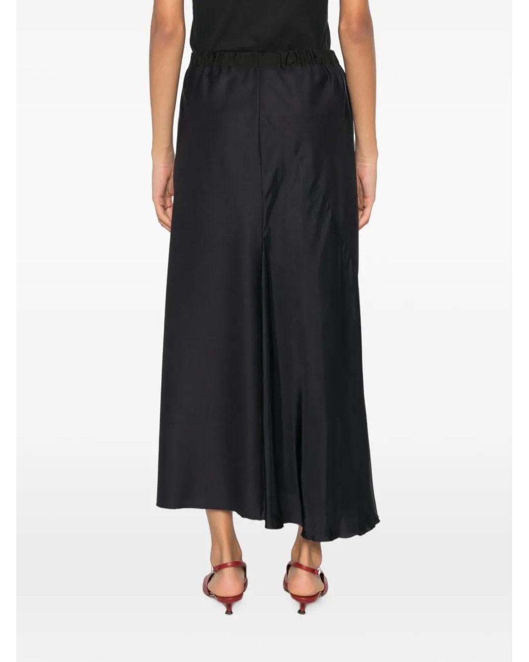 Gonna Lunga Con Inserti di FRANCESCA MARCHISIO in Black