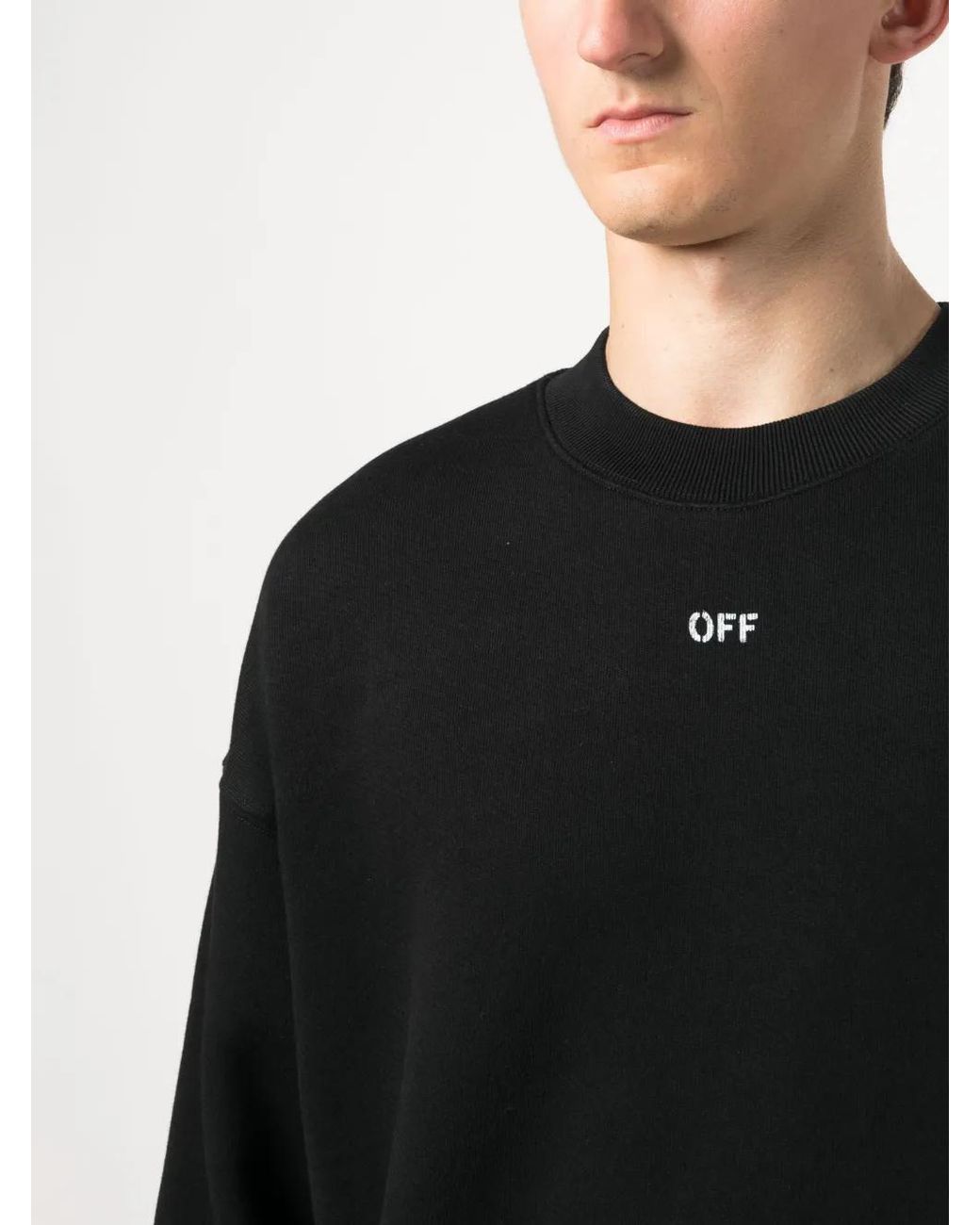 Off-White c/o Virgil Abloh Black Logo-Print Cotton T-Shirt for men