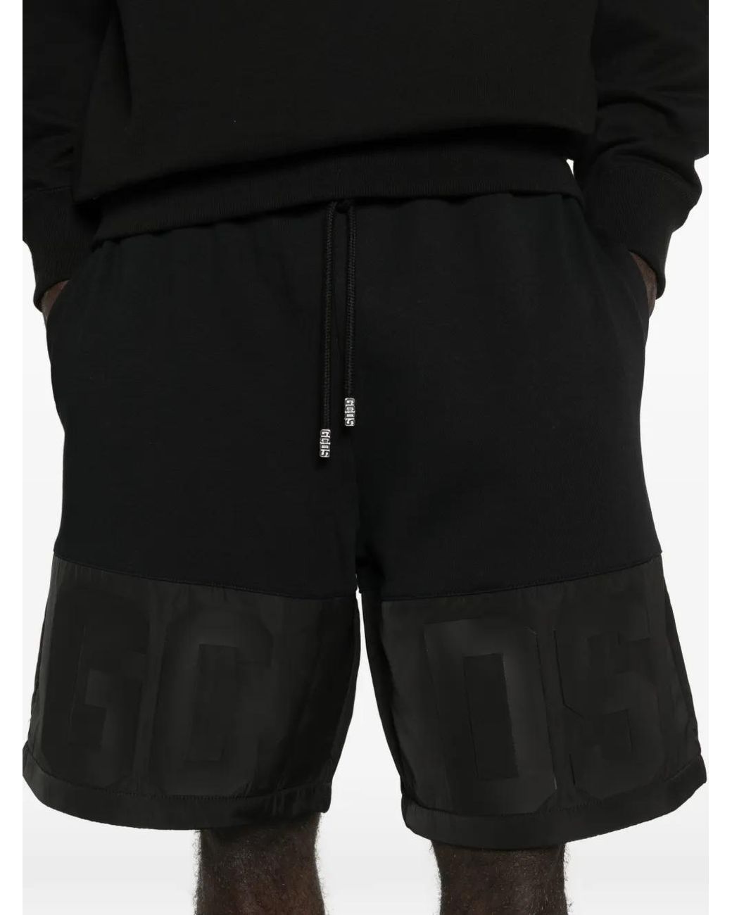 Gcds Black Logo-Detail Shorts for men