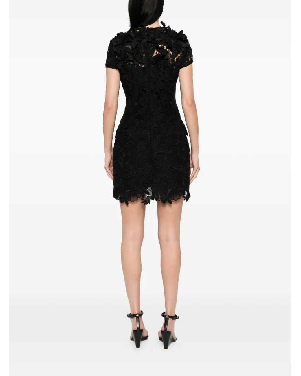 Sportmax Black Macramé Hourglass Dress
