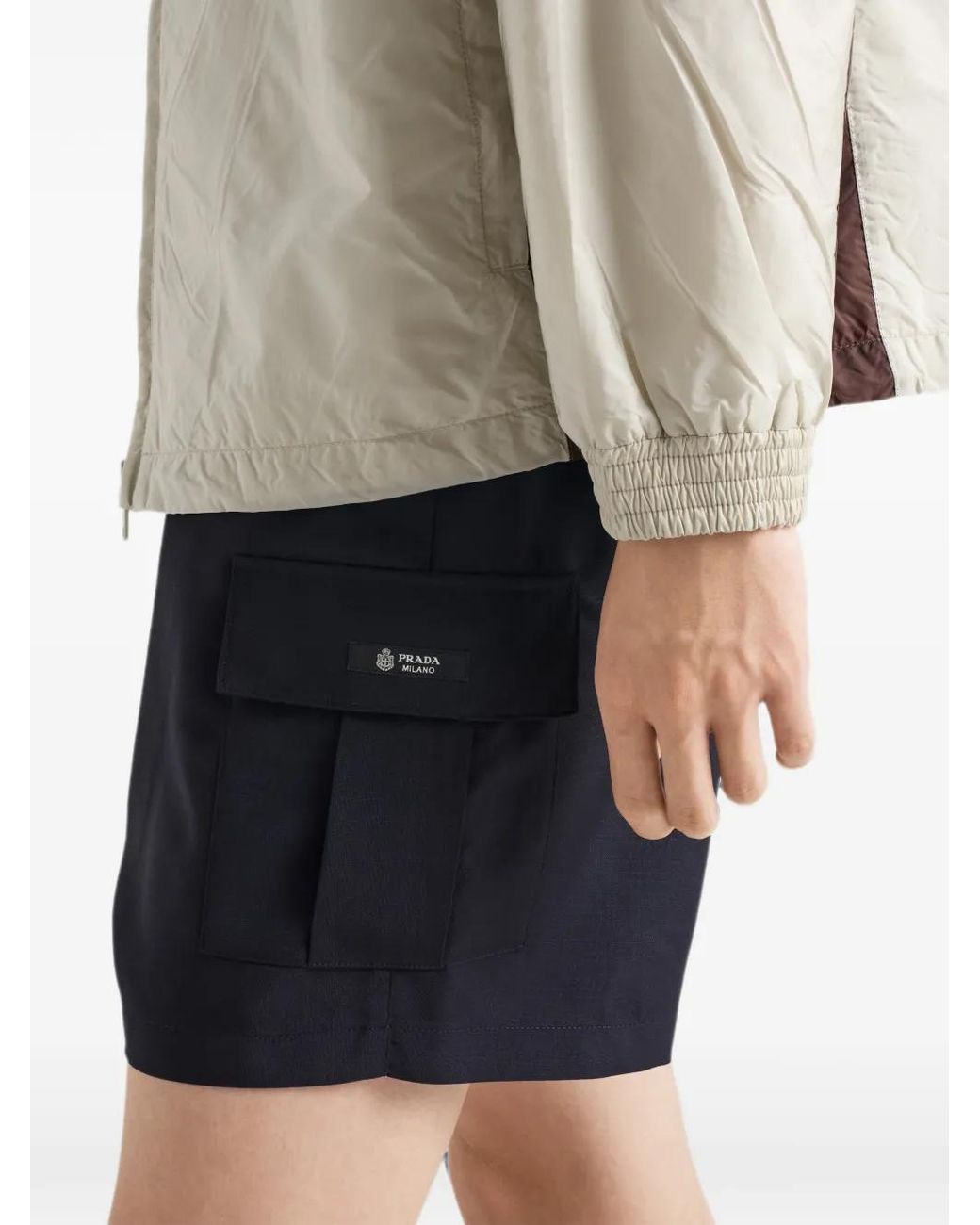 Prada Black Mohair Wool Shorts for men