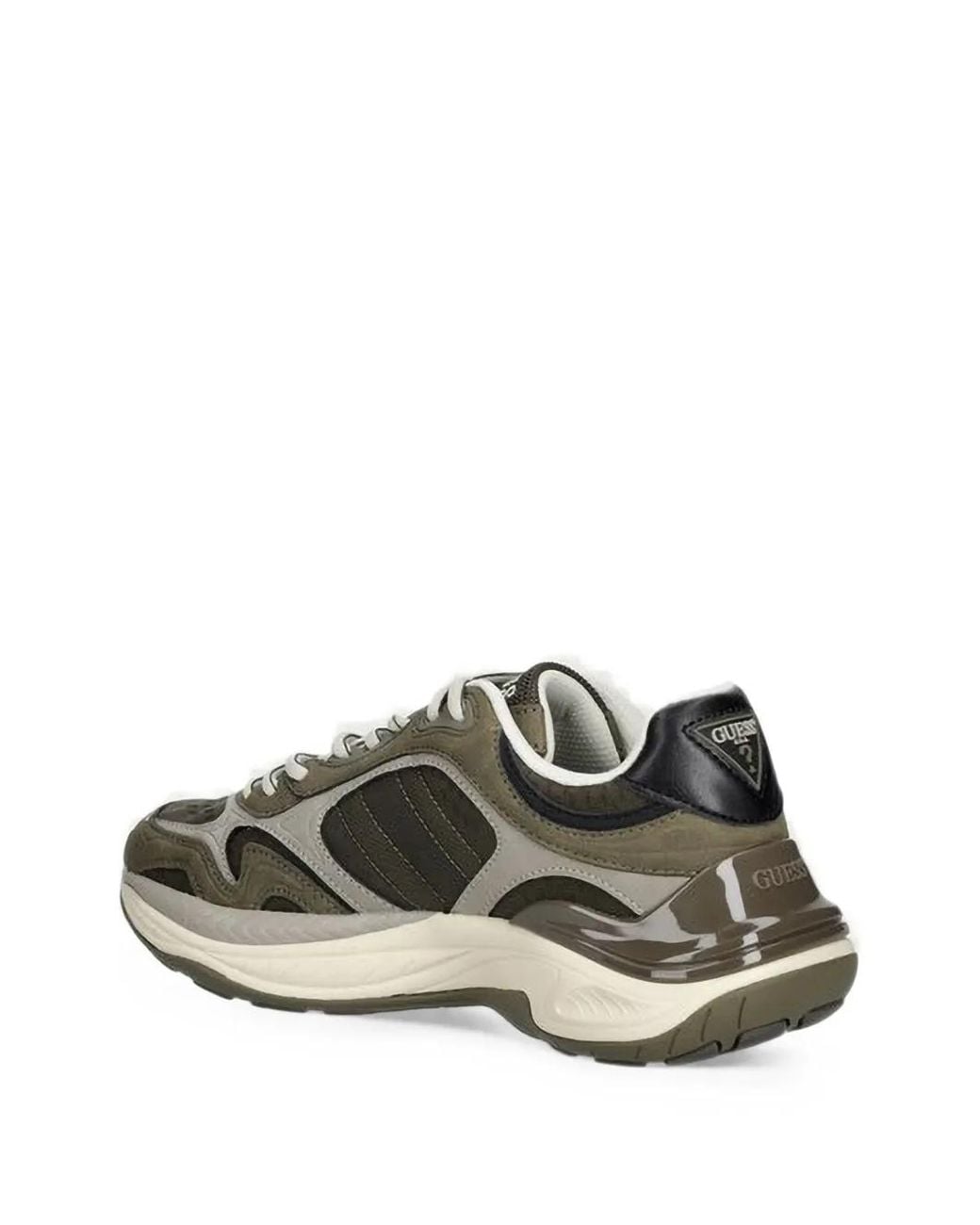 Guess White Squan3 Logo-Print Panelled Sneakers for men
