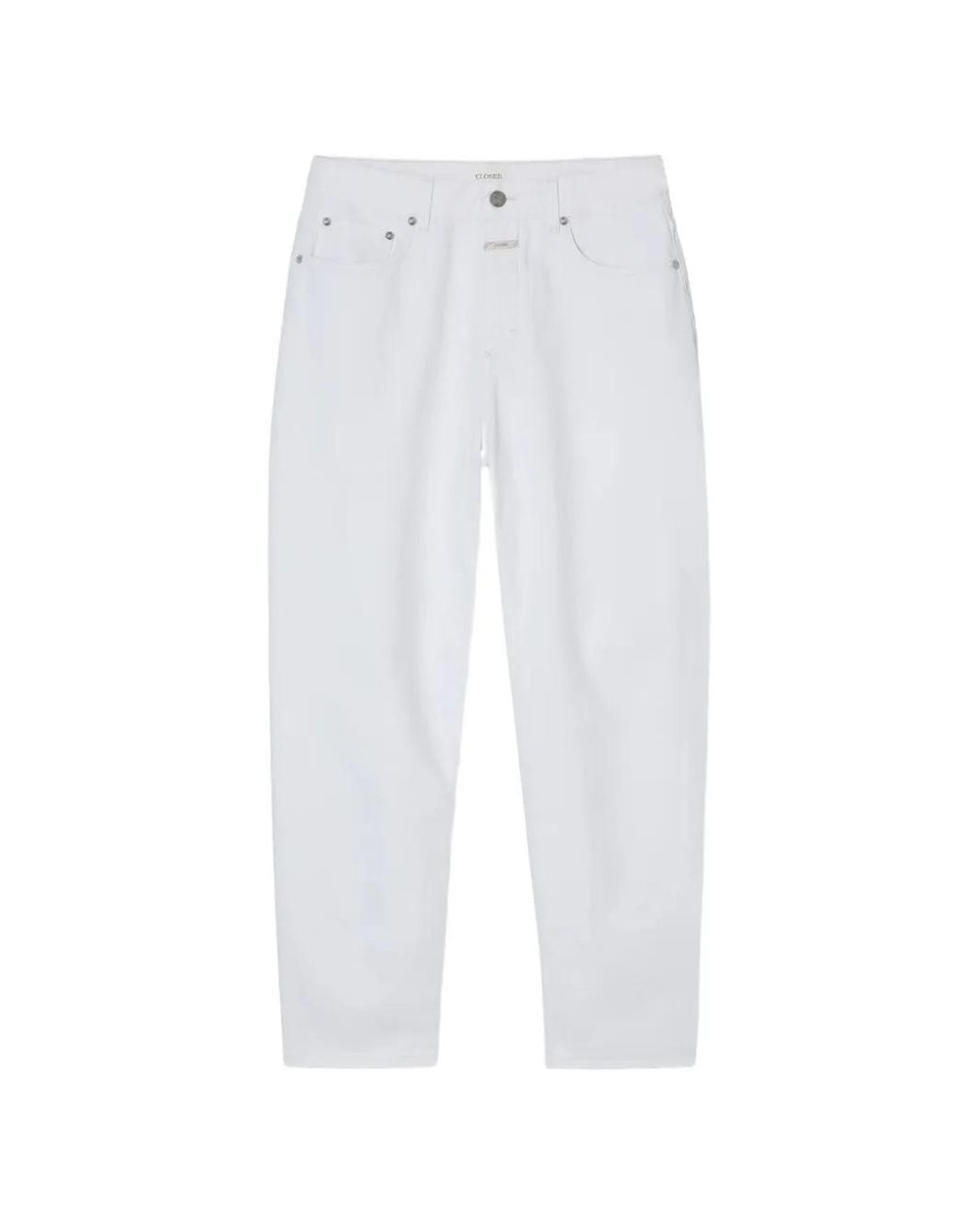 Closed White Jazzie Logo-Patch Jeans