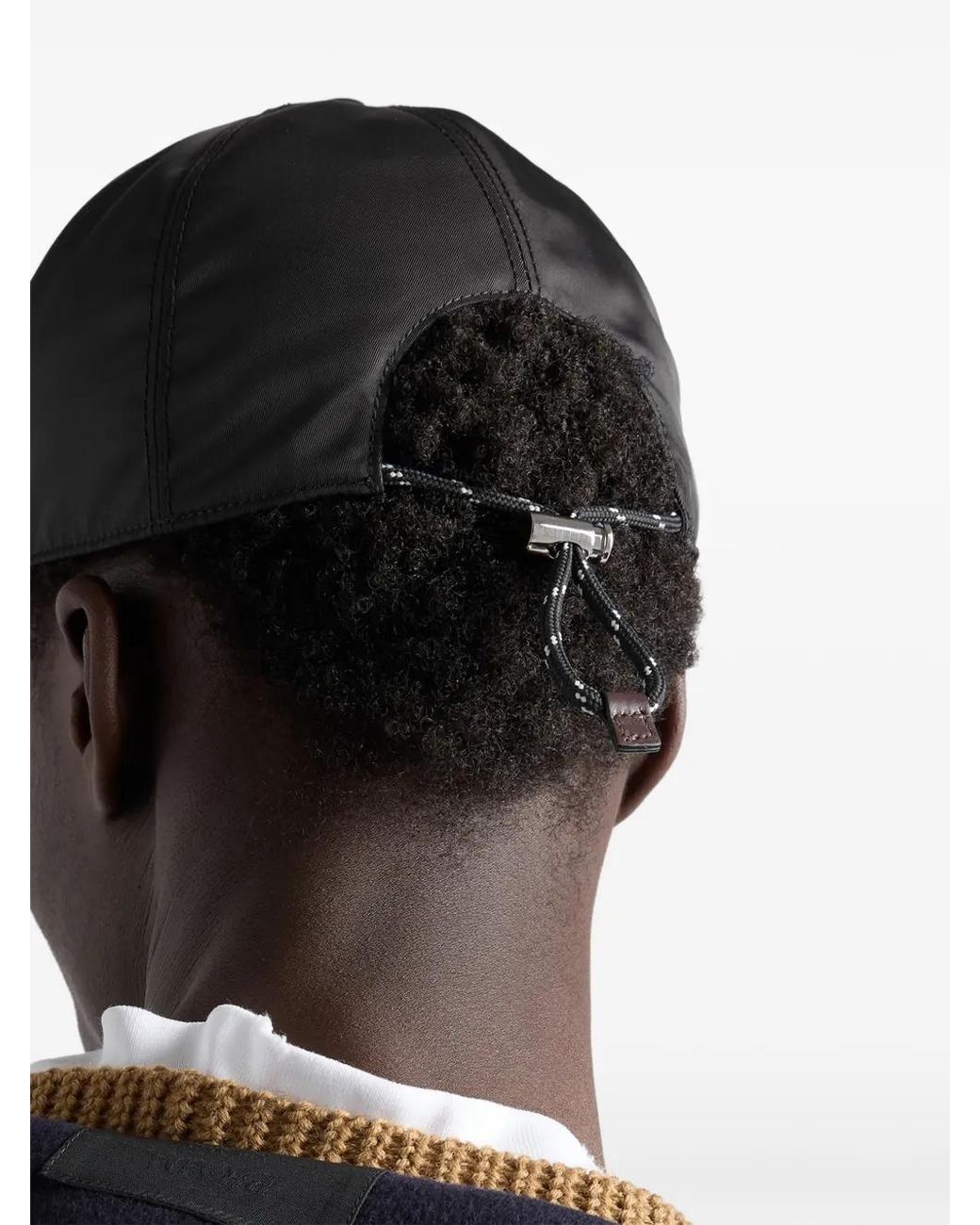 Prada Black Speedrock Baseball Cap for men
