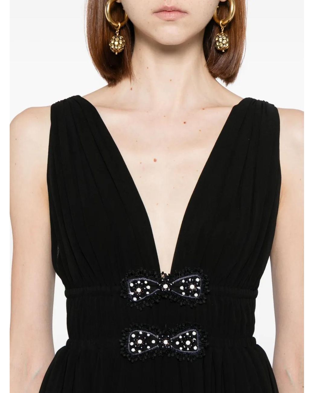 Cynthia Rowley Black Amelie Midi Dress