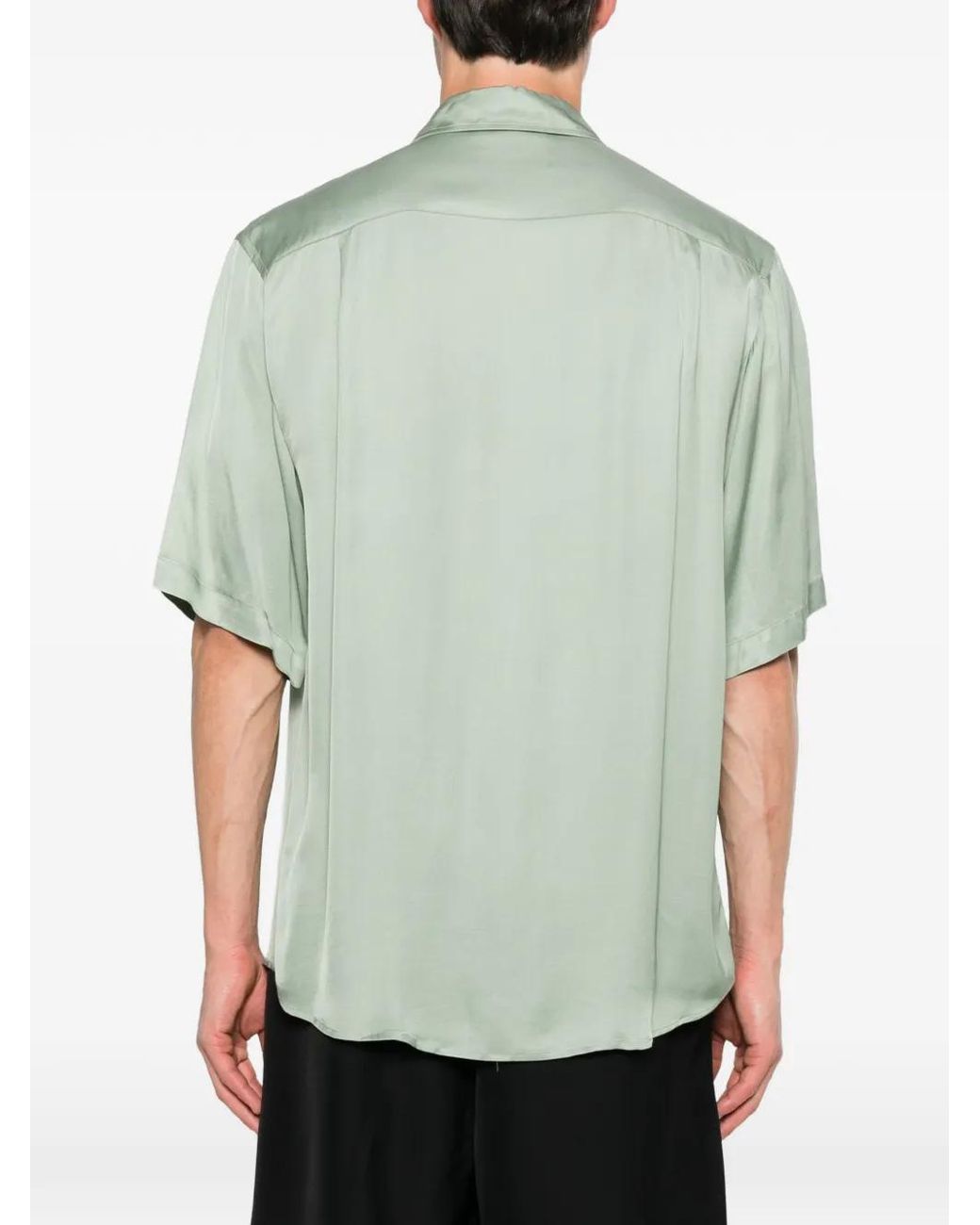 ROLD SKOV Green Chemise À Manches Courtes for men