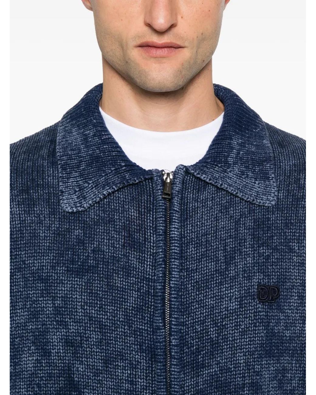 Daily Paper Blue Zip-Up Cardigan for men