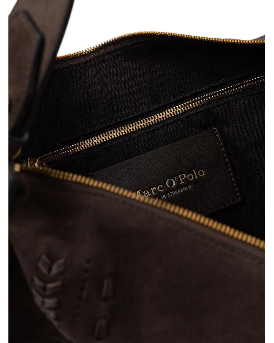 Marc O' Polo Brown Suede Shoulder Bag