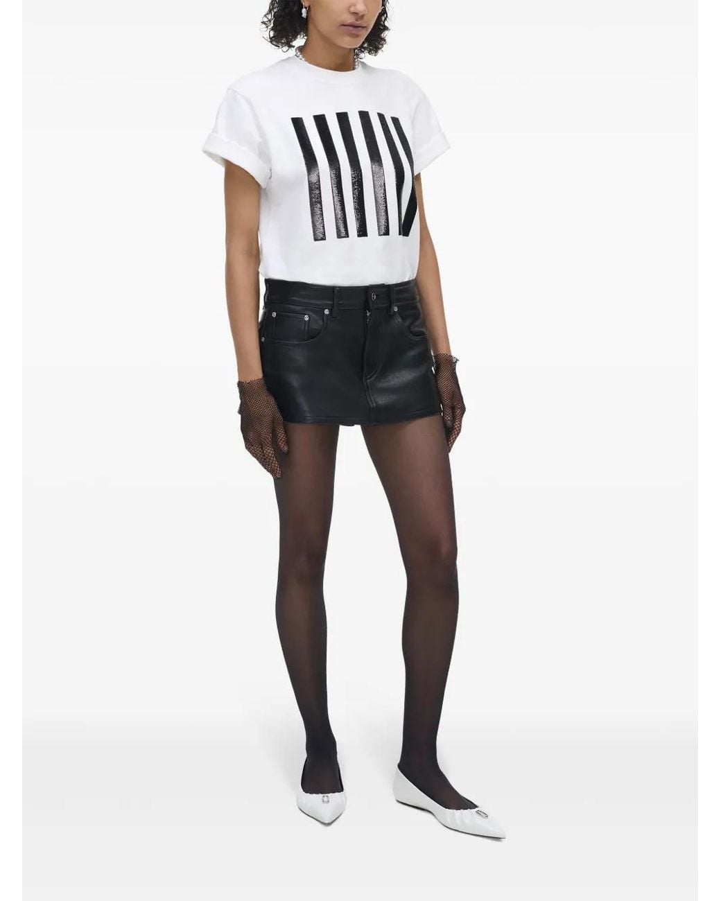 Marc Jacobs White Stripe Box T-Shirt
