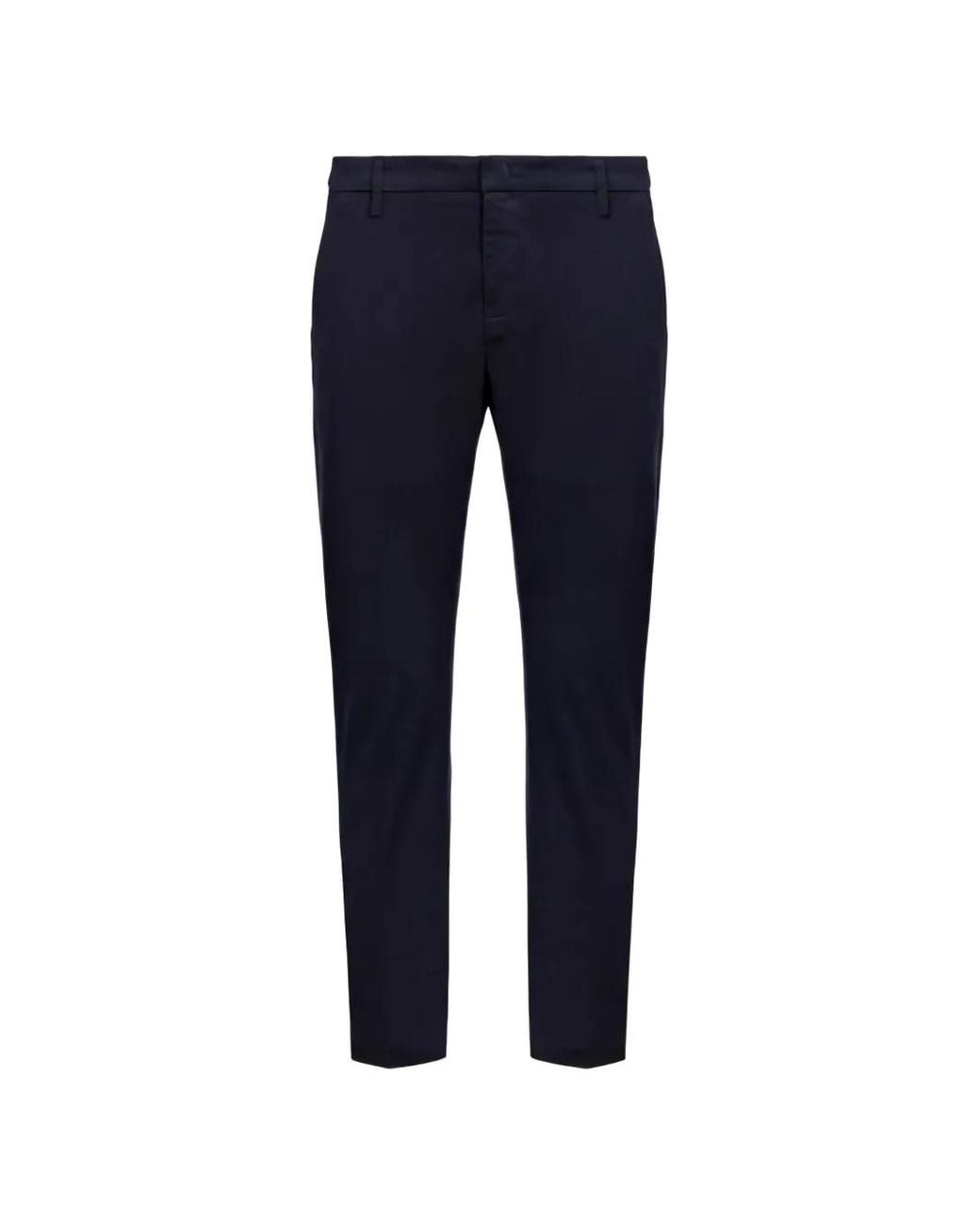 Dondup Blue Alfredo Pressed-Crease Slim-Fit Trousers for men