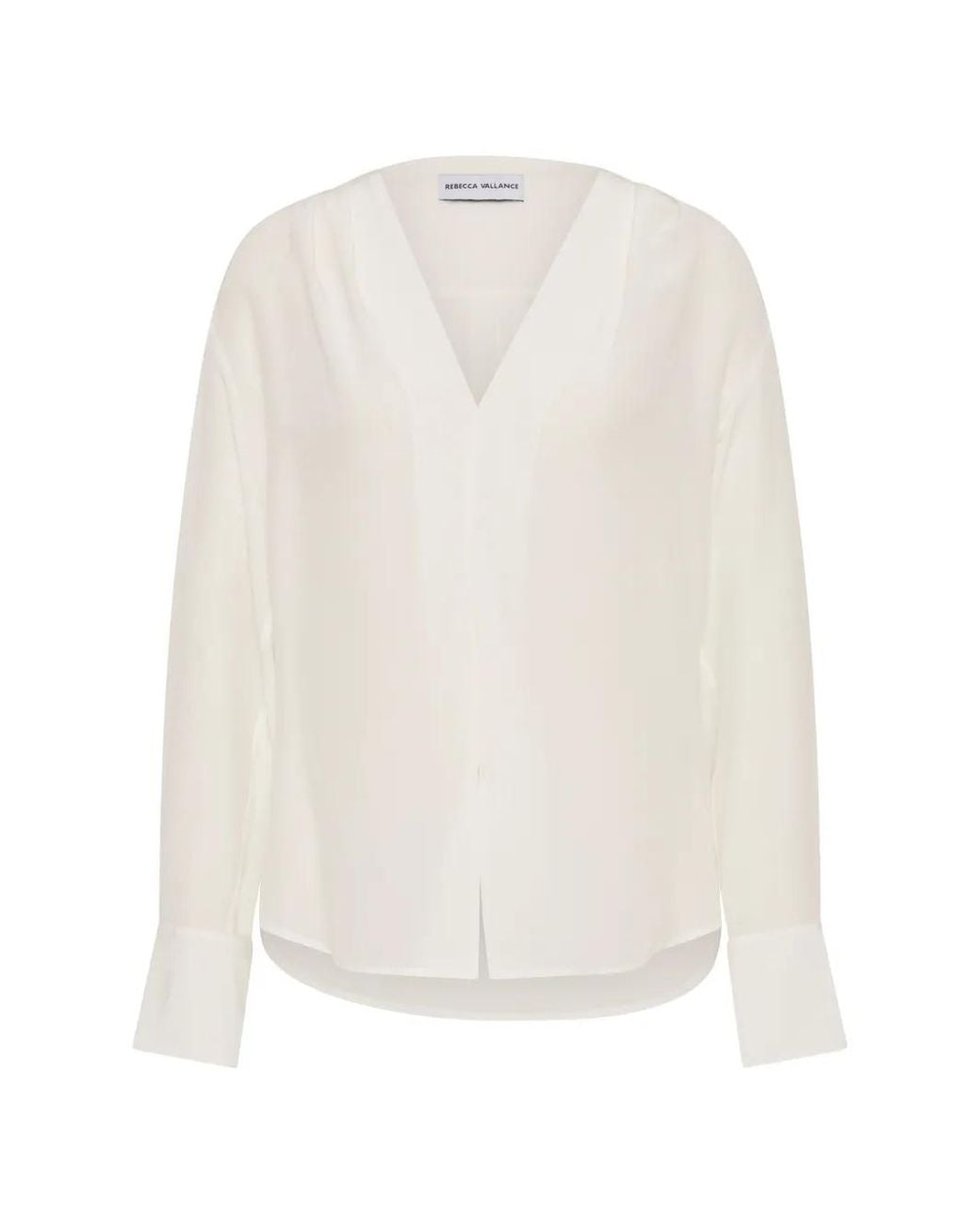 Rebecca Vallance White Lavon V-Neck Blouse