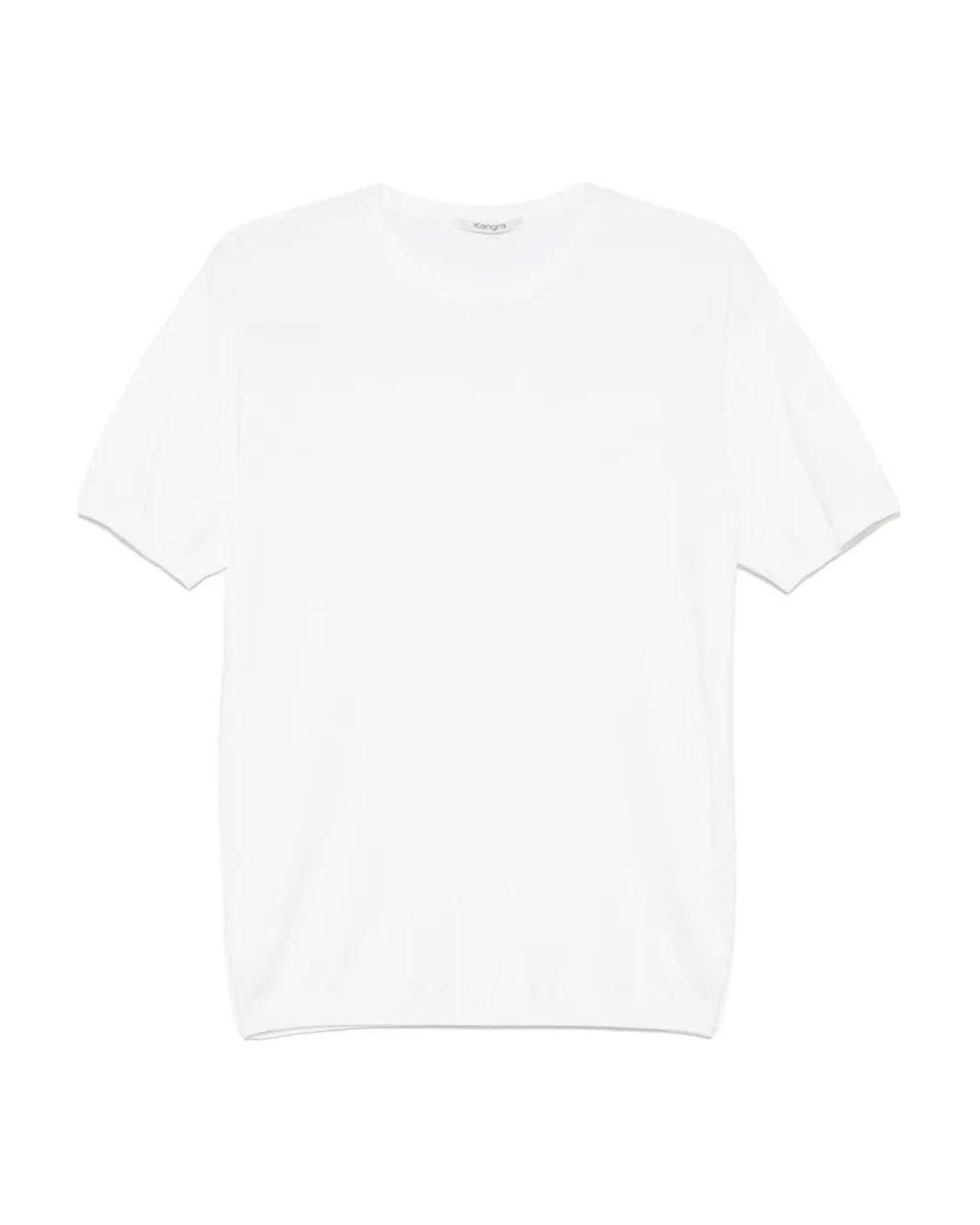 Kangra White Fine-Knit T-Shirt for men