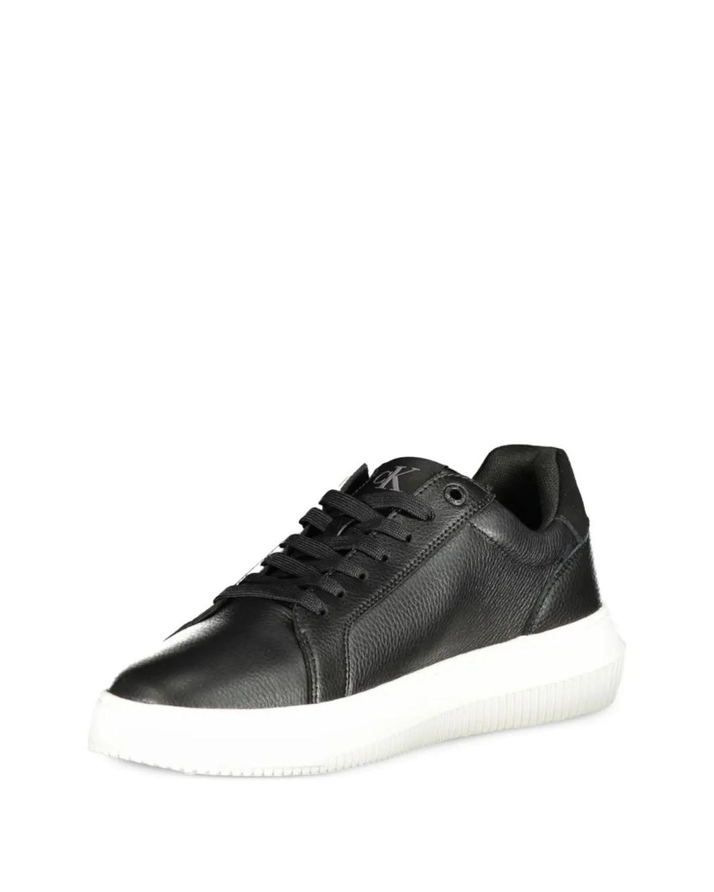 Calvin Klein Black Polyurethane Sneaker for men