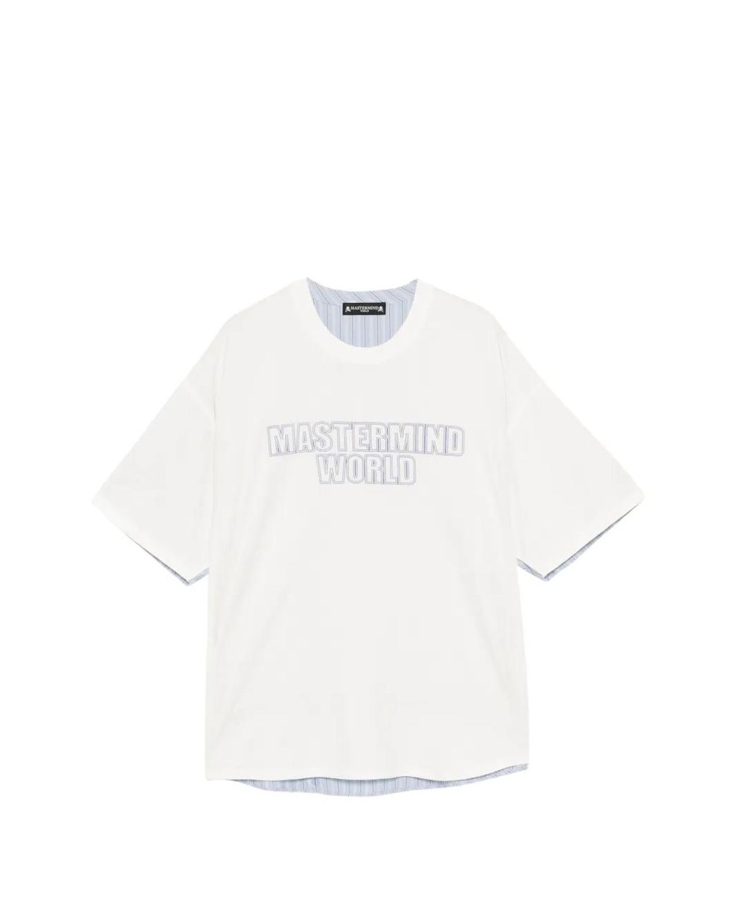 MASTERMIND WORLD White T-Shirt À Rayures for men