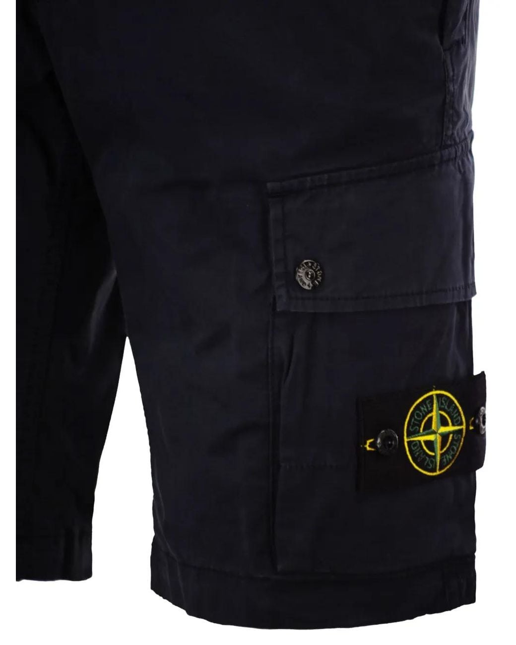 Stone Island Blue Essential Mini Shorts for men