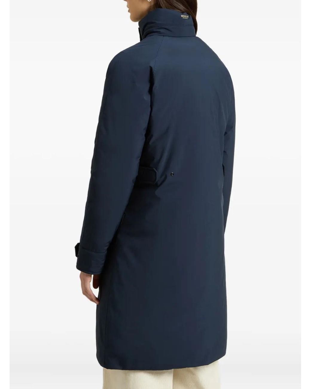 Woolrich Blue Hooded Parka Coat