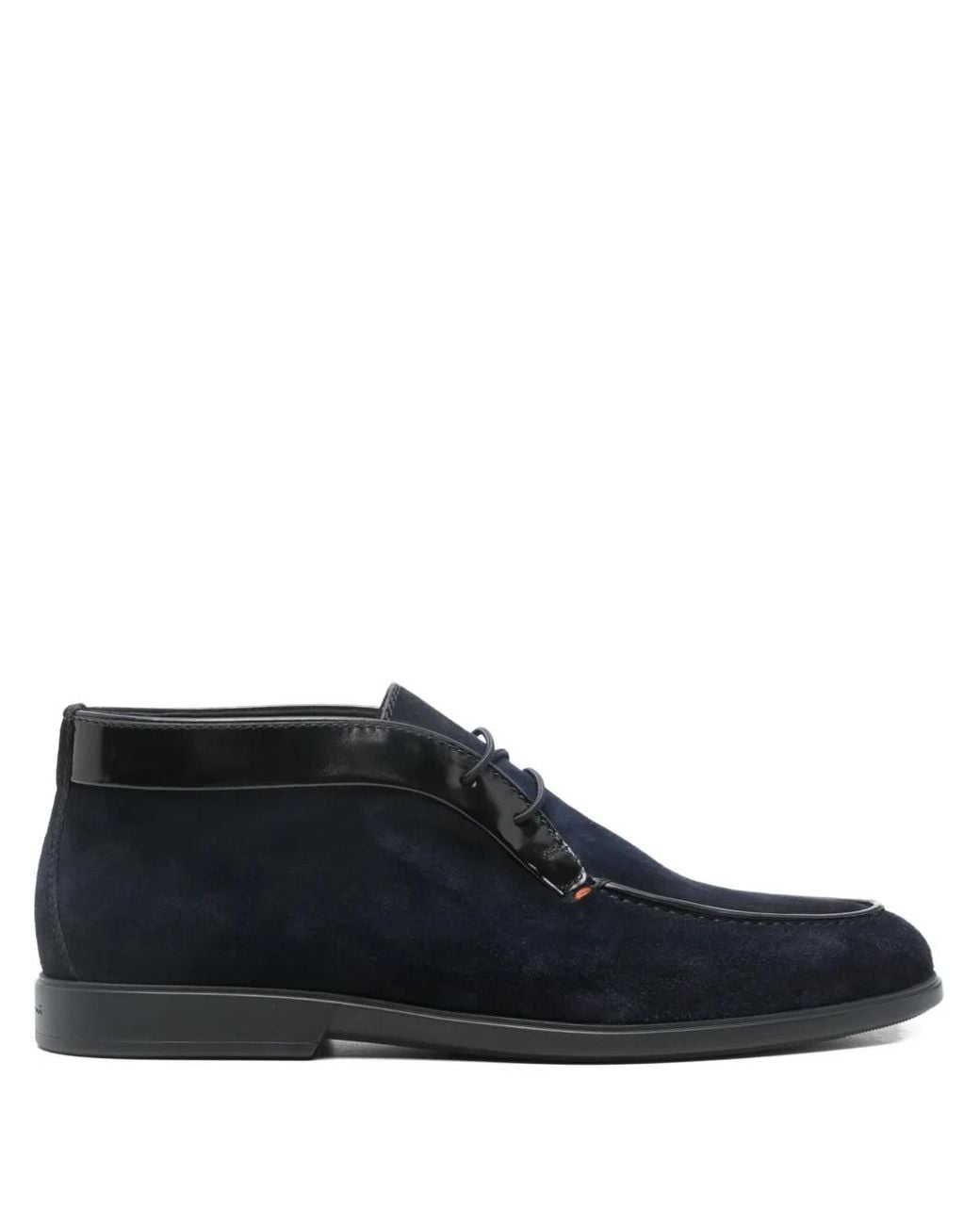 Stivali Con Inserti E Lacci di Santoni in Blue da Uomo