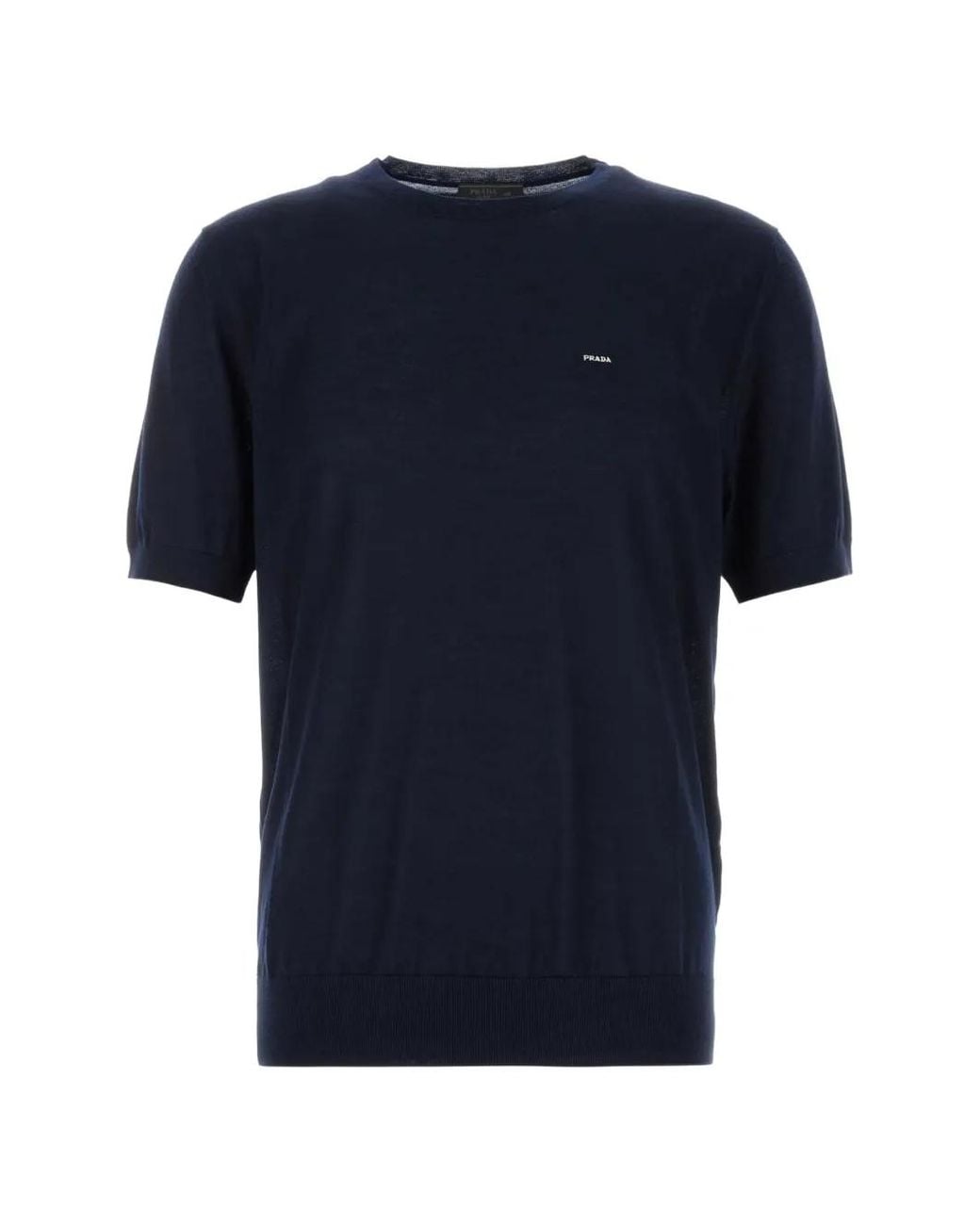 T-Shirt À Patch Logo Prada pour homme en coloris Blue