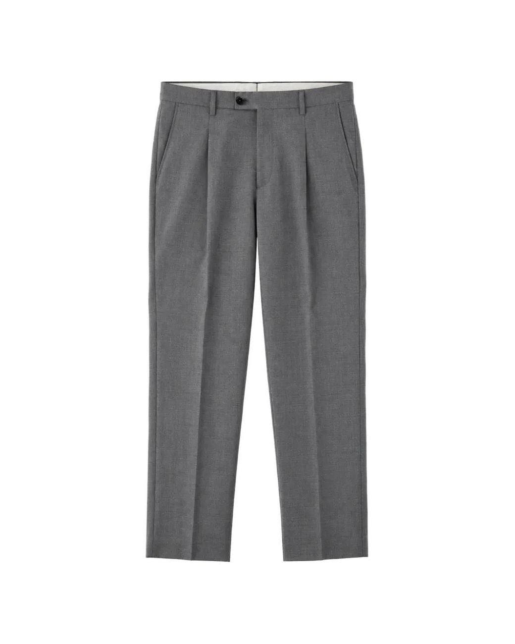 BE ABLE Gray Pleated Tailored Trousers for men