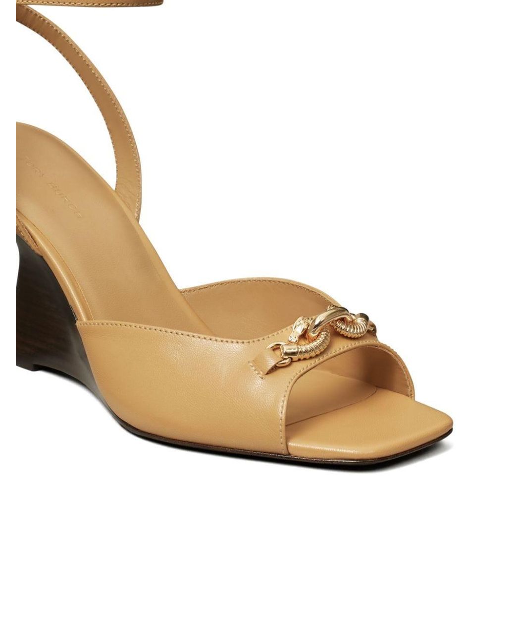 ★Tory Burch★特価で販売中！★Jessa Wedge★サンダル Tory Burch Jessa 85Mm Wedge Leather Sandals in Metallic | Lyst