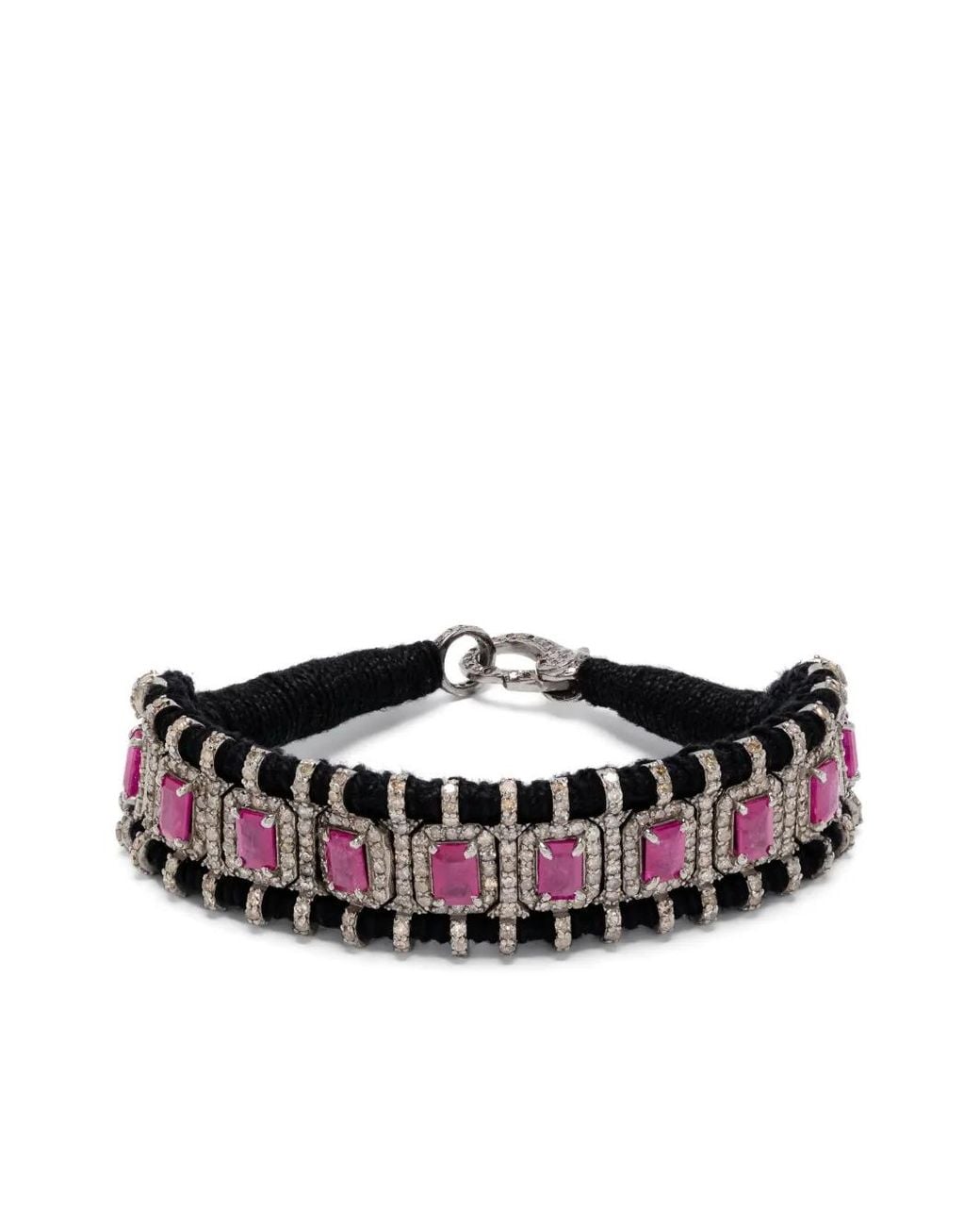 JIA JIA White Ruby And Diamond Statement Bracelet
