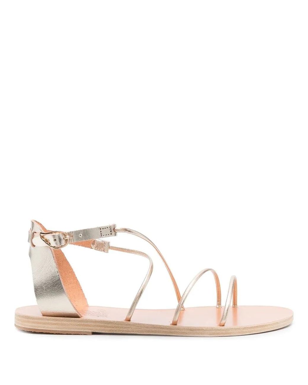 Ancient Greek Sandals Pink Meloivia Metallic-Effect Sandals