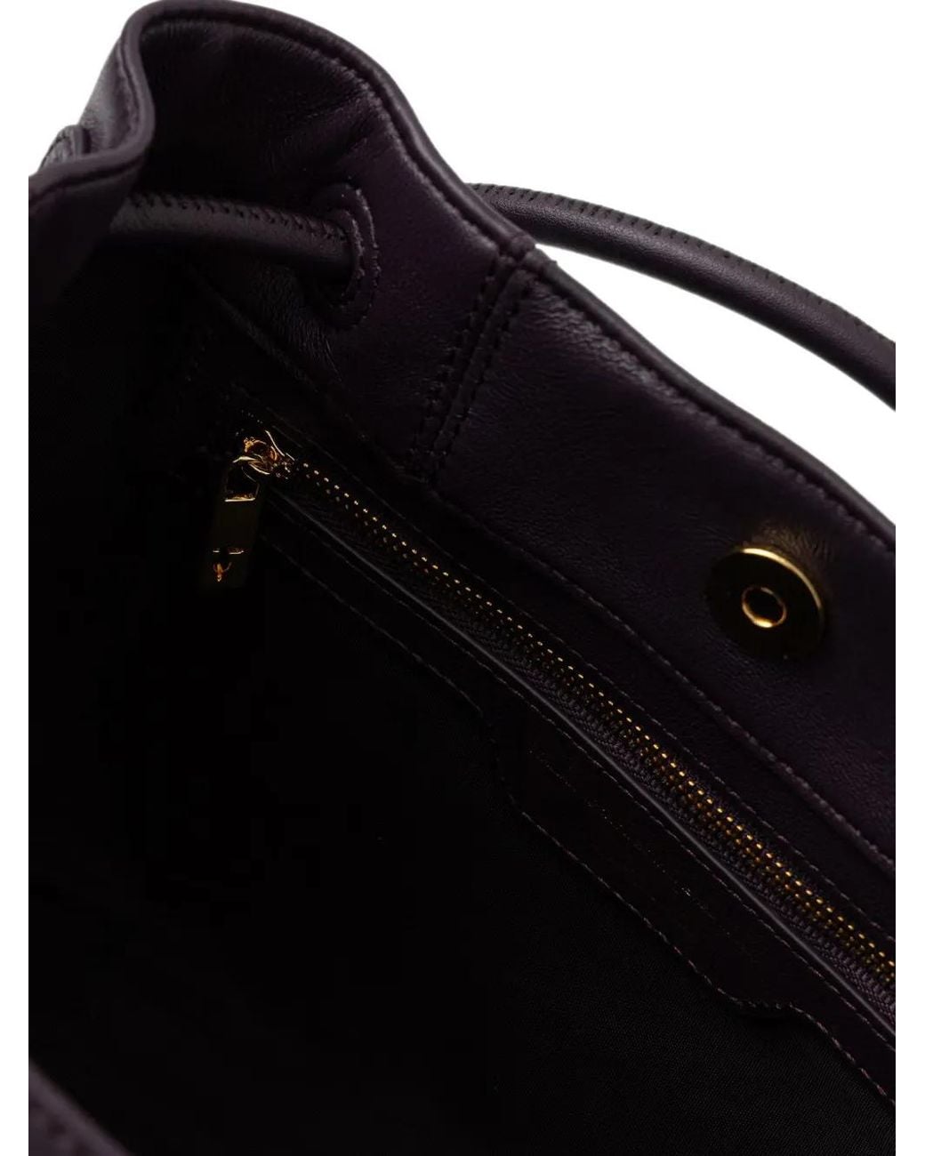 Trussardi Purple Orbita Logo-Stamp Shoulder Bag