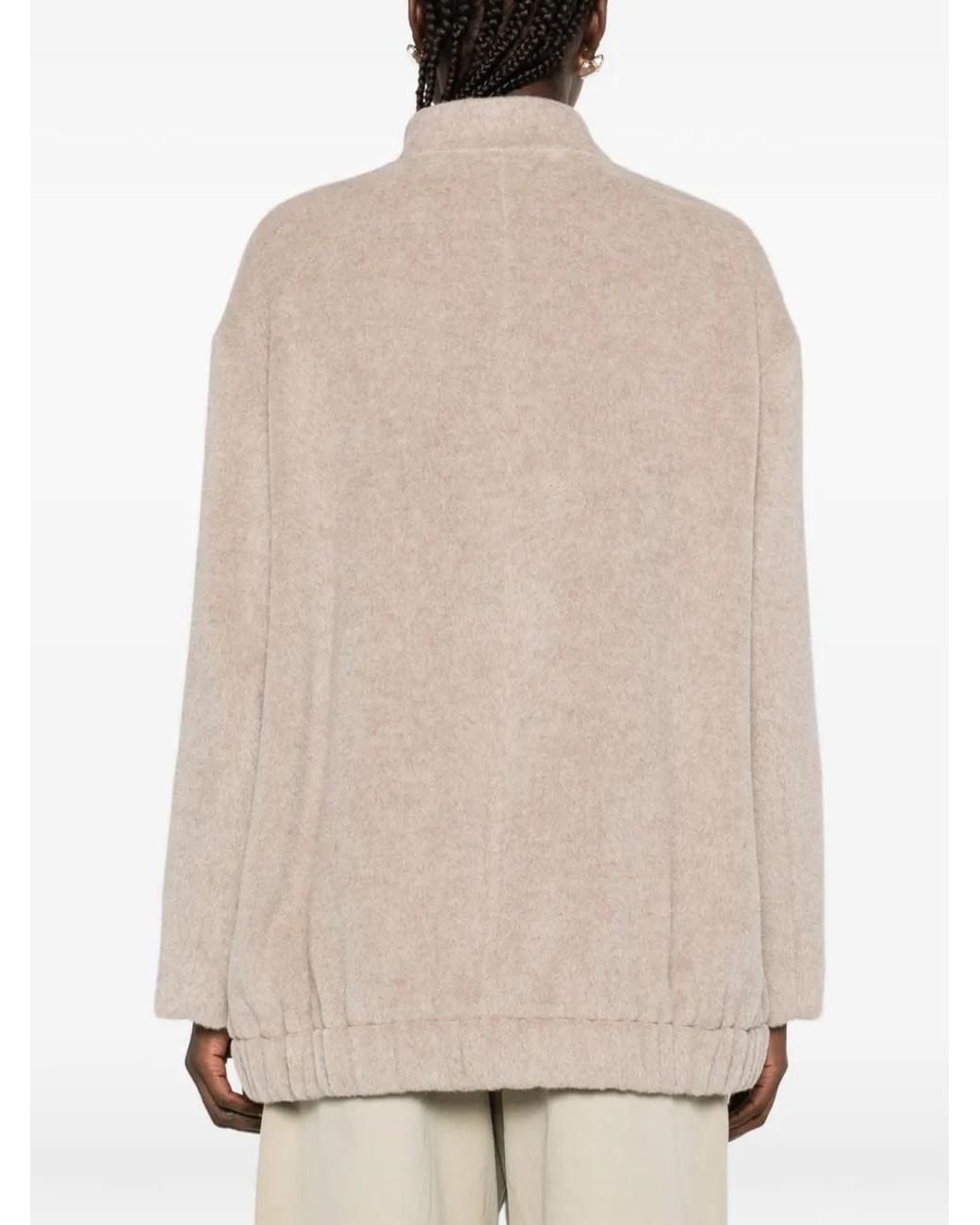 Antonelli Natural Zip-Up Bomber Jacket