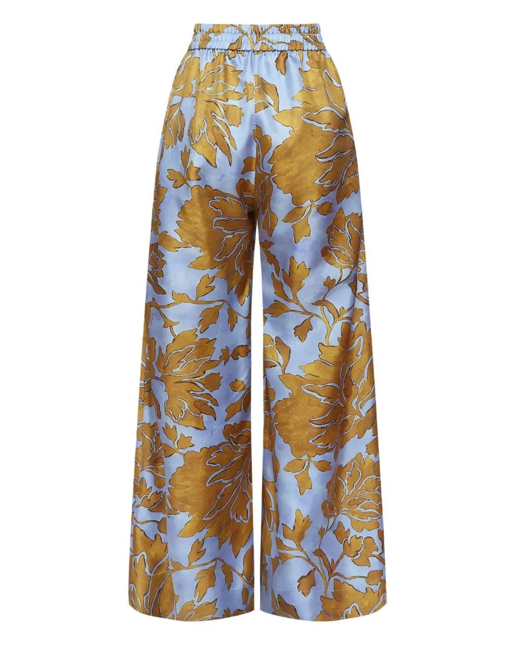 LaDoubleJ Blue Silk Palazzo Trousers