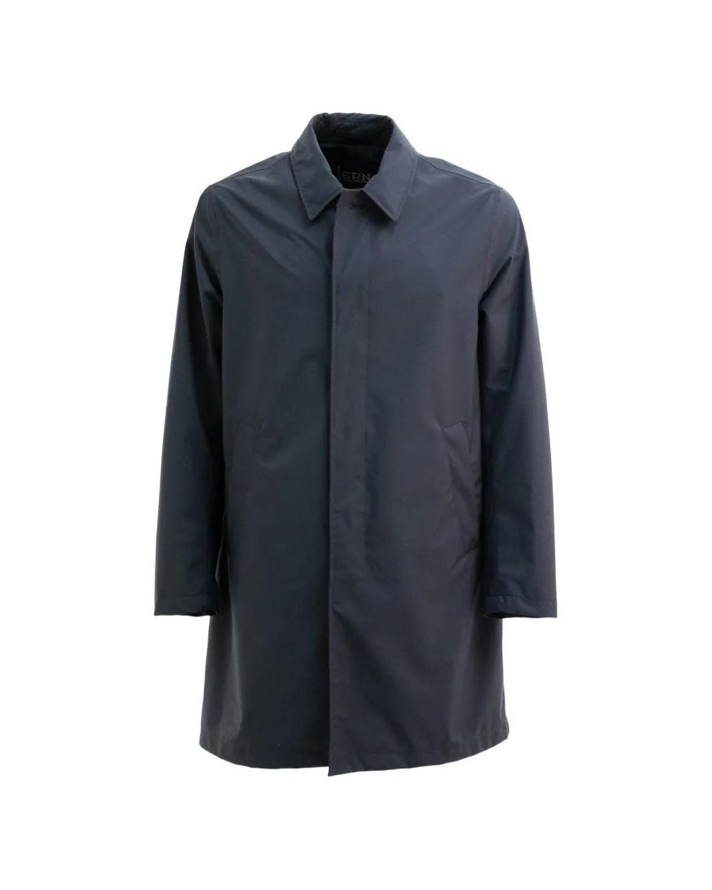 Herno Blue Point-Collar Coat for men