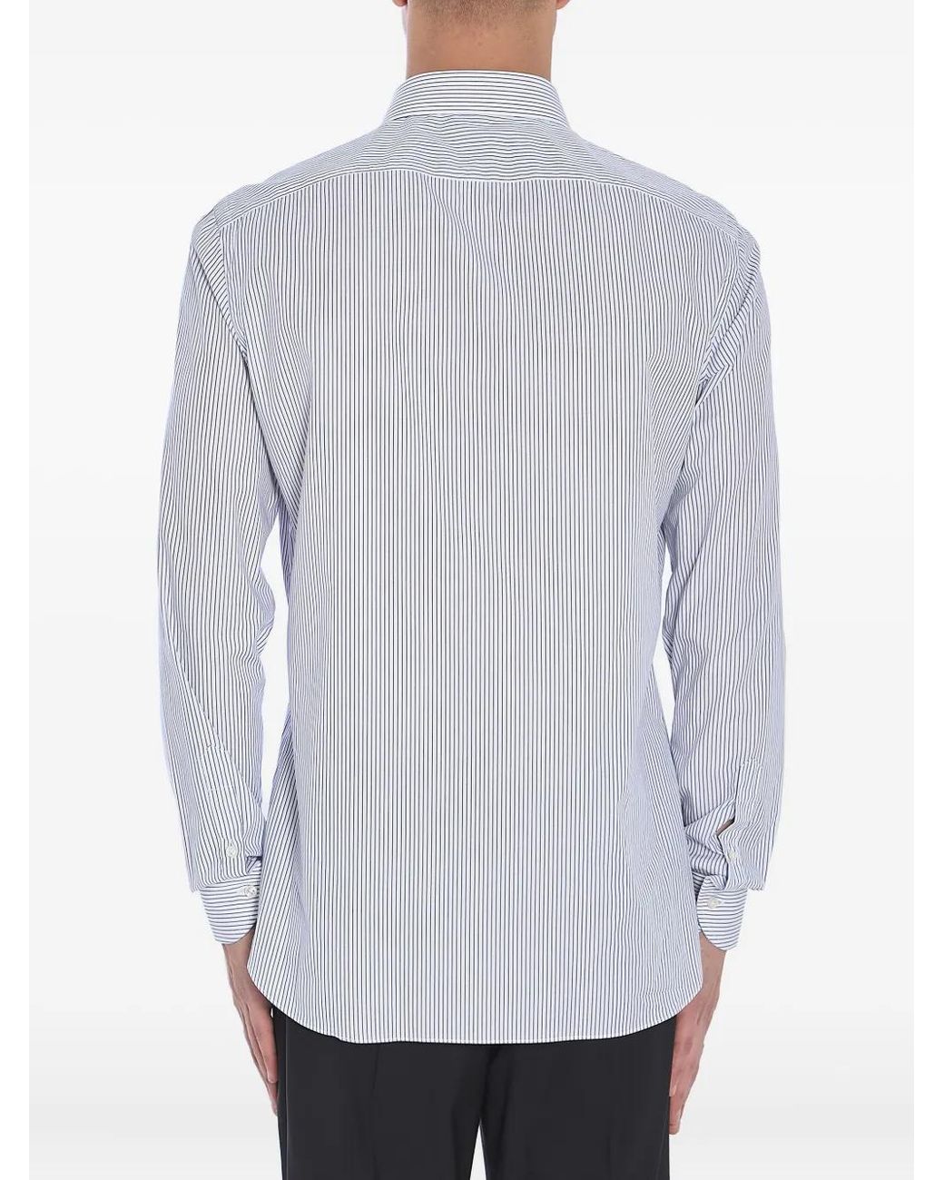 Borriello Gray Striped Shirt for men