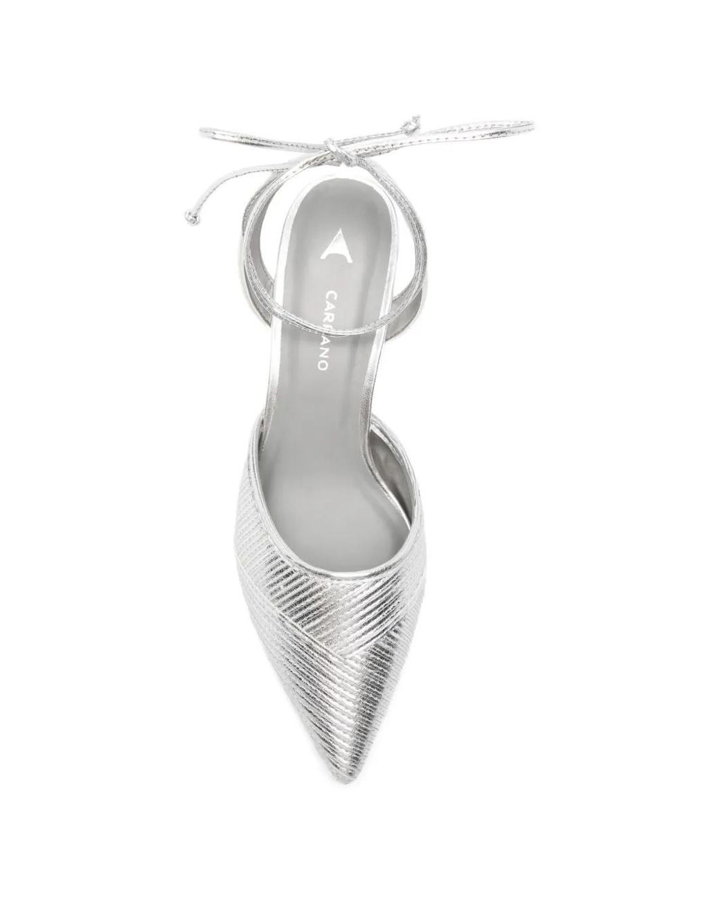 Carrano White Pointed-Toe Ankle-Strap Pumps