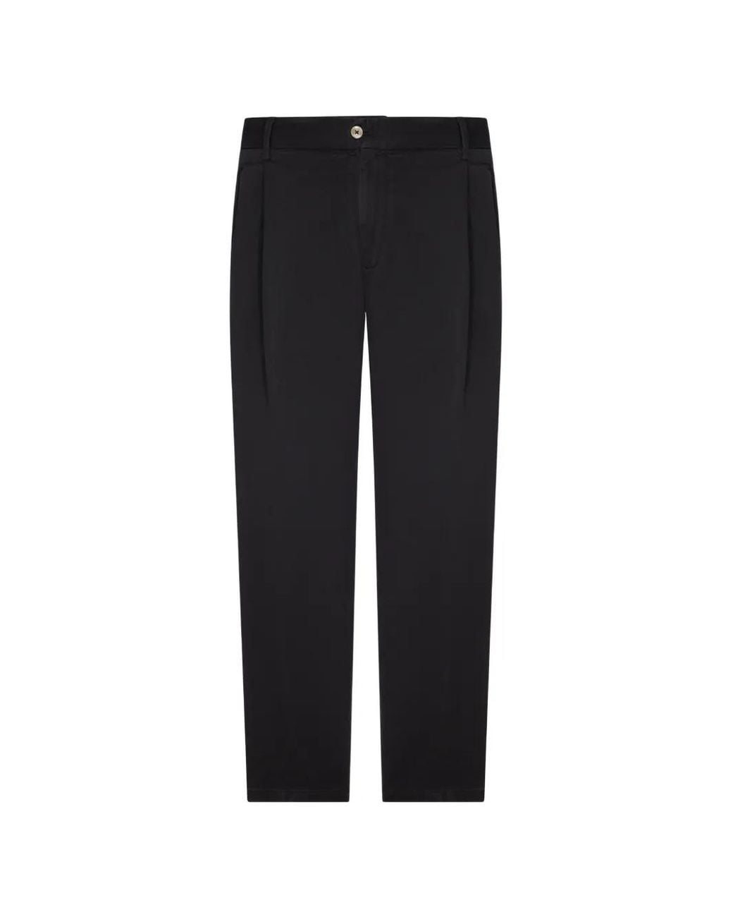 Briglia 1949 Black Pleated Chino Trousers for men