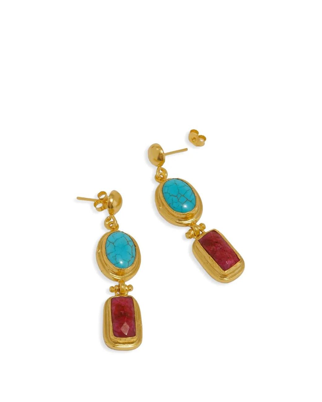 Orecchini Con Pendente di Ottoman Hands in Blue